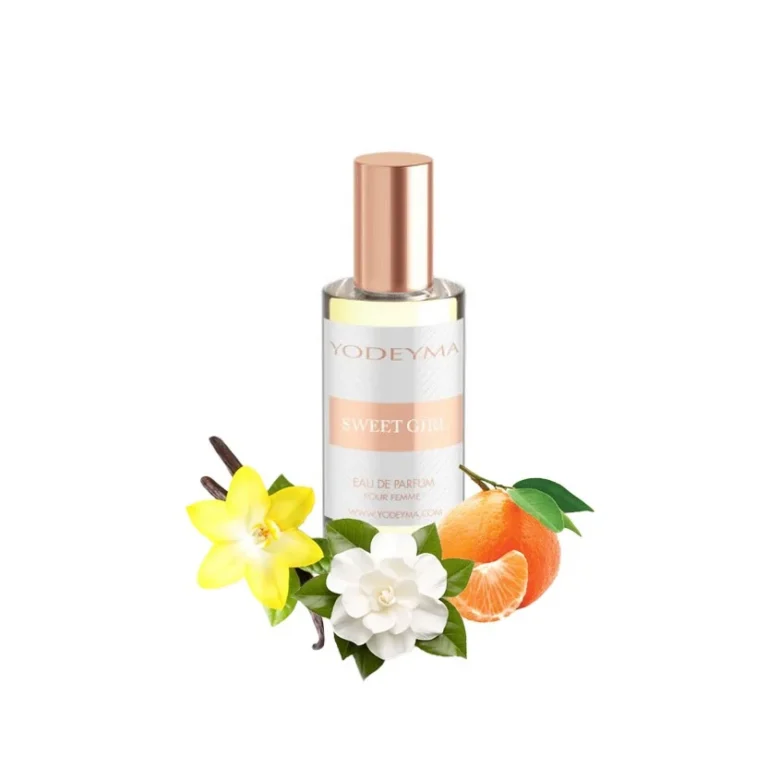 Yodeyma Sweet Girl Apa de parfum pentru femei, nuante de mandarina, gardenia si vanilie, pentru femeia jucausa si plina de farmec, 15ml