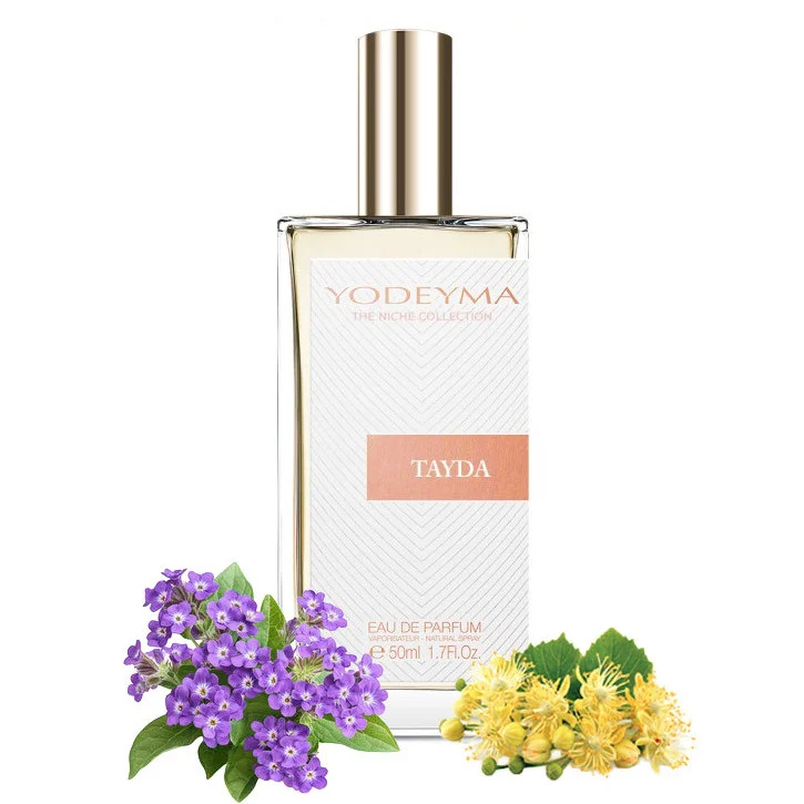 Yodeyma Tayda, Apa de parfum pentru femei, nuante de flori de tei, Heliotrop si Ambroxan, este nota perfecta de feminitate moderna si rafinament subtil, 50ml