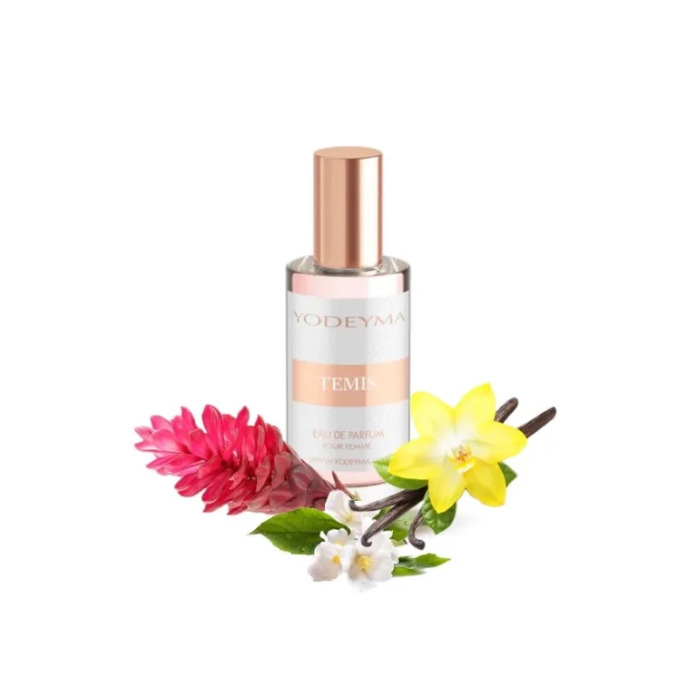 Yodeyma Temis Mini Apa de parfum pentru femei, nuante de Floare de Ghimbir, Iasomie de apa si vanilie, pentru femeia moderna, eleganta si plina de farmec, 15ml