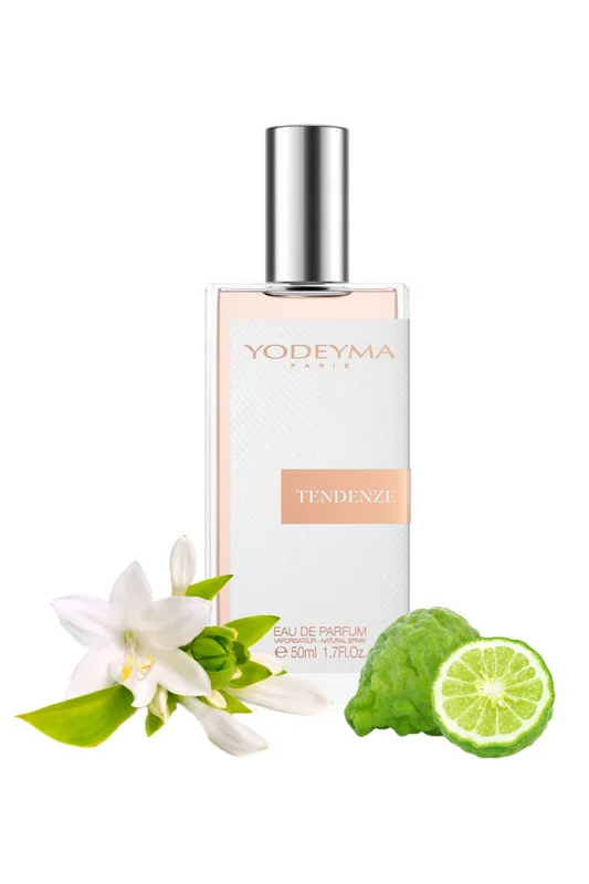 Yodeyma Tendenze Apa de parfum pentru femei, nuante de bergamota, tuberoza si pachuli, pentru femeia sofisticata si plina de incredere, 50ml – prezentarea produsului