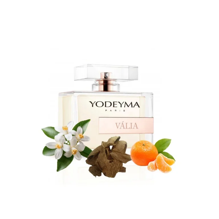 Yodeyma Valia Apa de parfum pentru femei, nuante de mandarin, flori de portocal si arbore de Akigalawood, cu note lemnoase si usor picante, 100ml