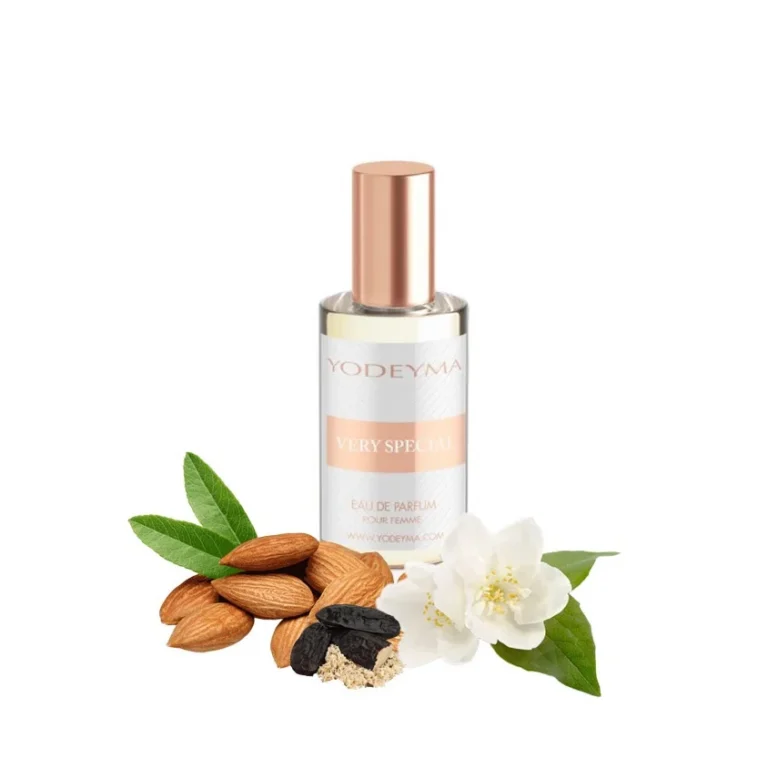 Yodeyma Very Special Apa de parfum pentru femei, nuante de migdale, iasomie si Haba Tonka, pentru femeia eleganta, sofisticata si inconfundabila, 15ml