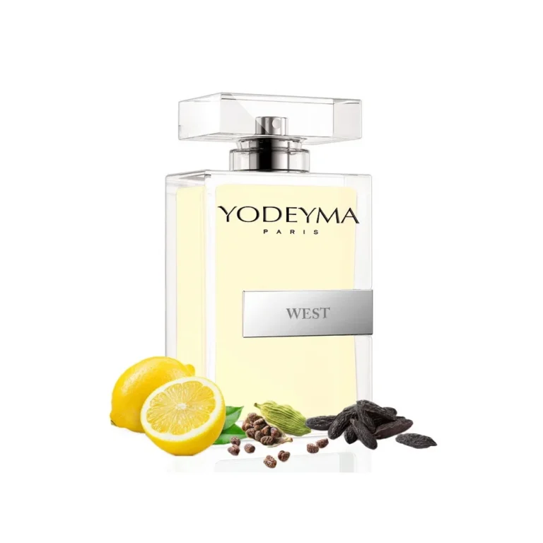 Yodeyma West Apa de parfum pentru barbati, nuante de lamaie, cardamon si Haba Tonka, pentru barbatul modern, care apreciaza echilibrul intre prospetime si intensitate, 100ml