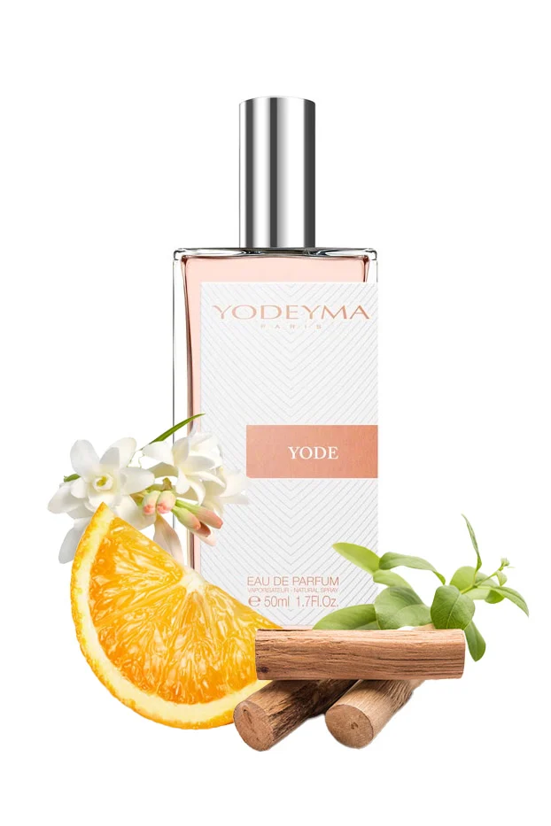 Yodeyma Yode Apa de parfum pentru femei, nuante de portocala, tuberoza si Sándal, dedicat femeii sofisticate si pline de farmec, 50ml – prezentarea produsului